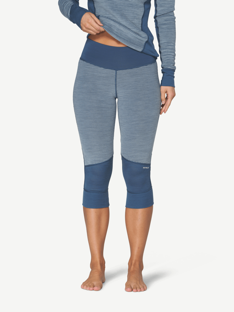 Devold - Reverso Merino 3/4 Stilongs Dame - XS - Blå