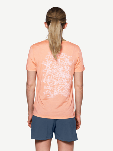 Devold - Active Stamp T-skjorte Dame - Medium - Oransje