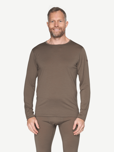 Devold - Breeze Merino 150 Ulltrøye Herre - Medium - Brun