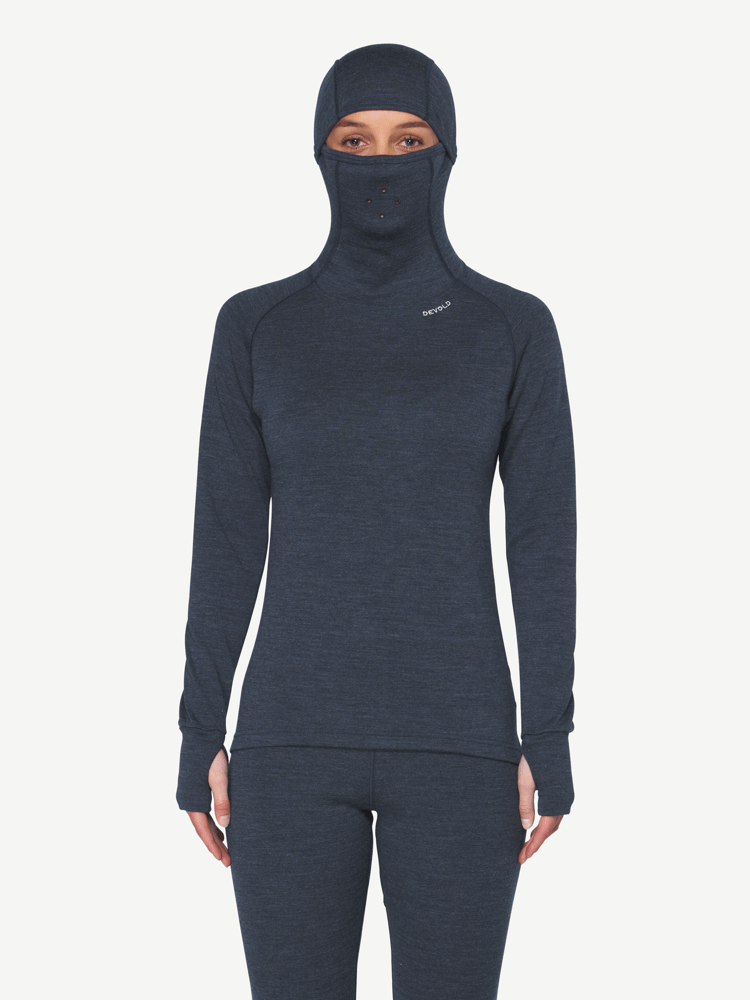 Devold - Expedition Merino Silk Hoodie Dame - XL - Blå