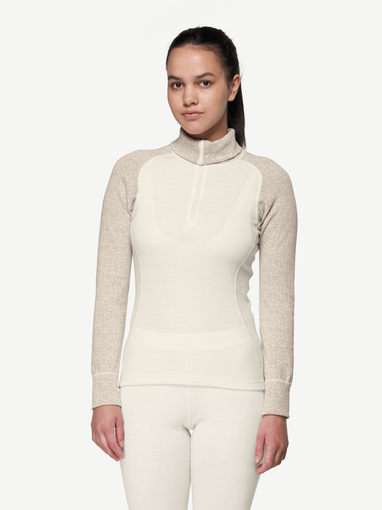Devold - Duo Active Merino 205 Zip Neck Dame - Large - Hvit