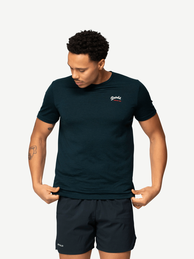 Devold - Classic Script T-skjorte Herre - XL - Bl&aring;