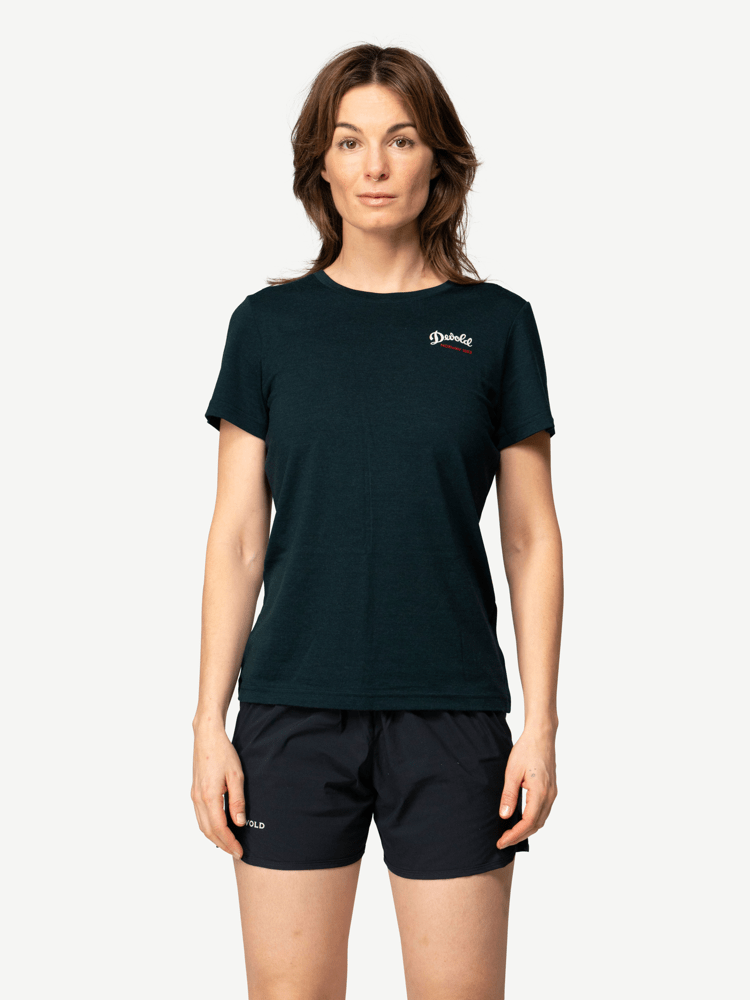 Devold - Classic Script T-skjorte Dame - Medium - Blå