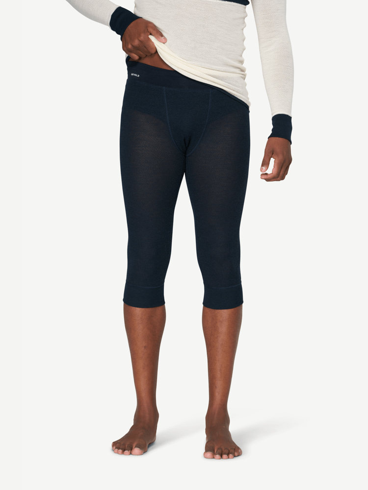 Devold - Wool Mesh 190 3/4 Stilongs Herre - Large - Blå