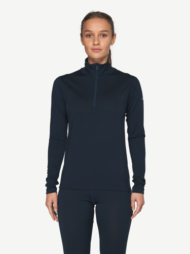 Devold - Breeze Plus Merino 200 Zip Neck Dame - Medium - Blå