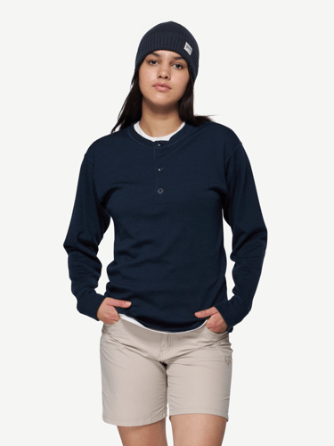 Devold - Archive Henley Long Sleeves - Medium - Blå