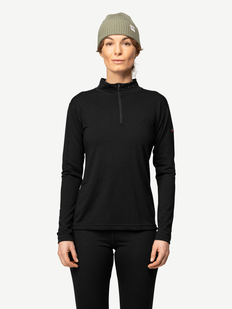 Devold - Breeze Merino 150 Zip Neck Dame - XS - Svart