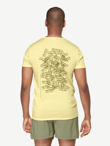 Devold - Active Stamp T-skjorte Herre - Large - Gul