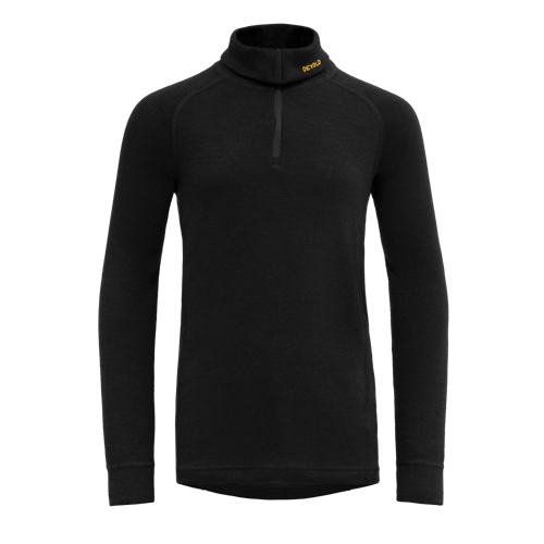 Devold - Duo Active Merino Zip Neck Junior - Size 10 - Svart