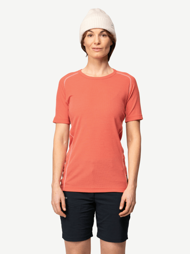 Devold - Lauparen Merino 190 Base T-skjorte Dame - Medium - Rosa