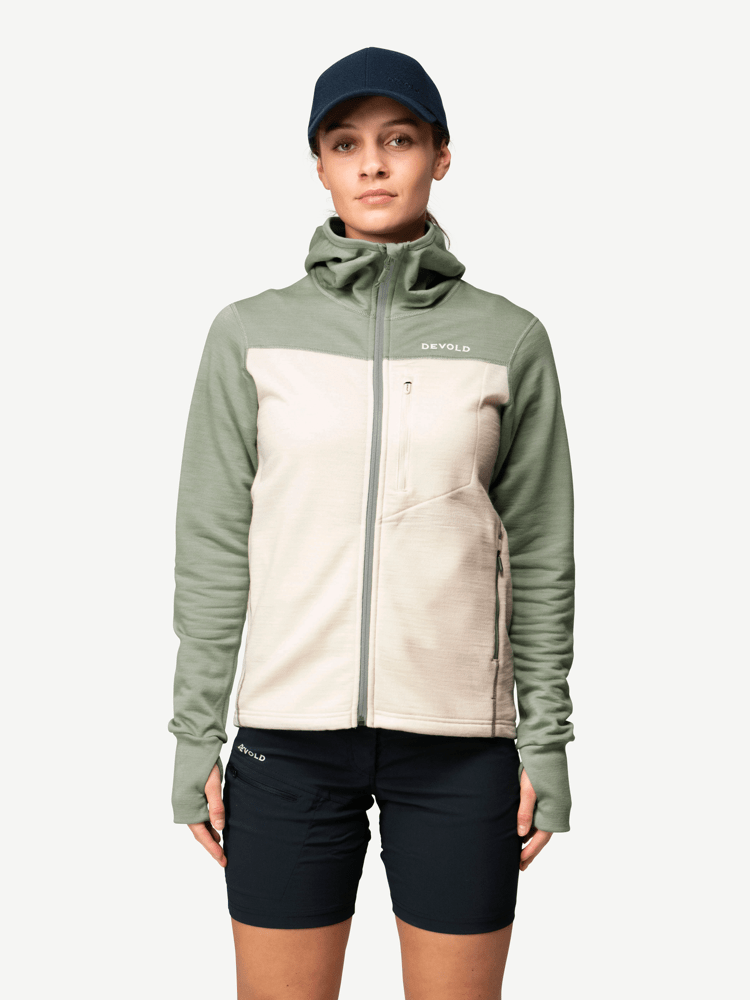 Devold - Explorer Merino Hooded Jakke Dame - XS - Grønn