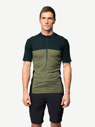 Devold - Lauparen Merino 190 Zip T-skjorte Herre - Large - Blå