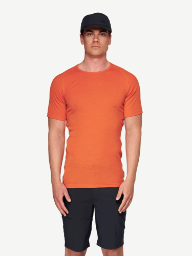 Devold - Lauparen Merino 190 Base T-skjorte Herre - Medium - Oransje