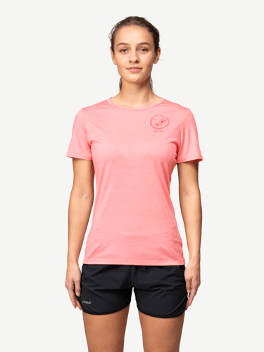 Devold - Active Spring T-skjorte Dame - Large - Rosa