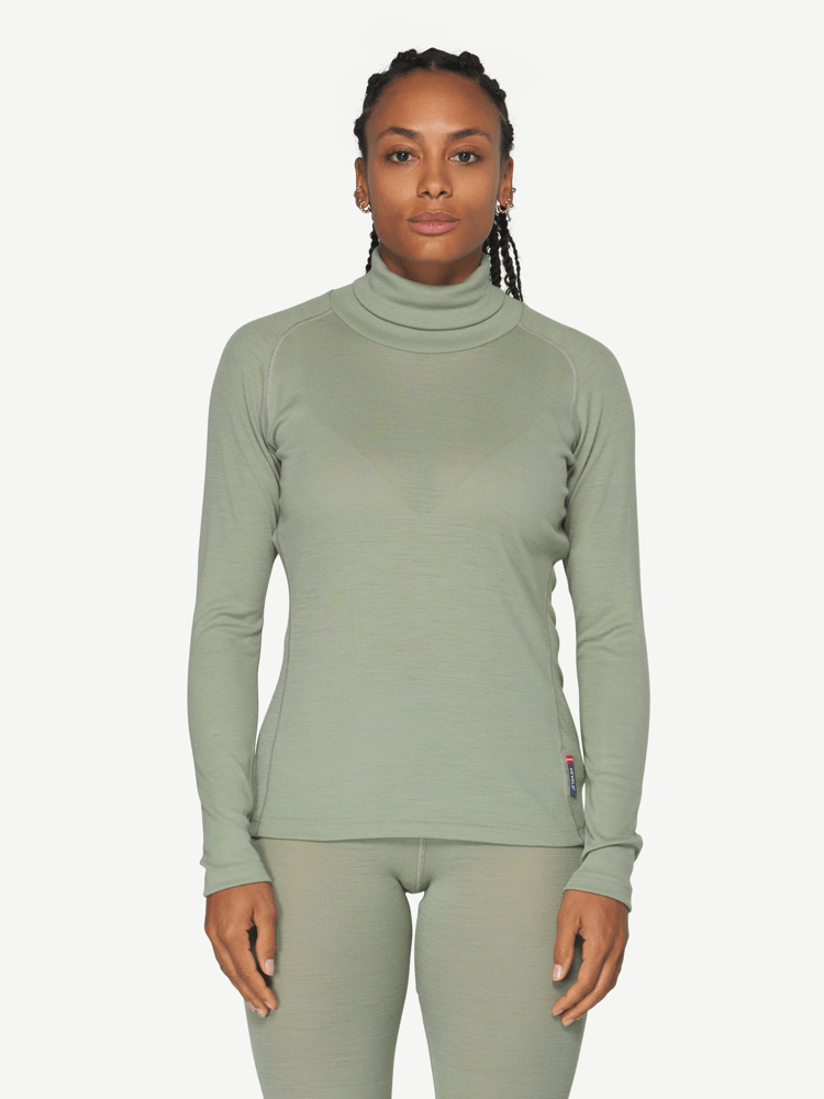 Devold - Adventure Merino 190 High Neck Dame - Small - Grønn