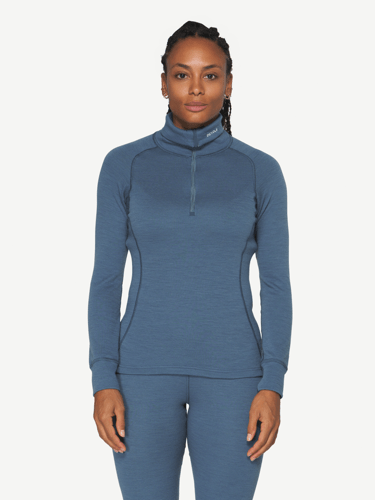 Devold - Duo Active Merino 205 Zip Neck Dame - Large - Blå