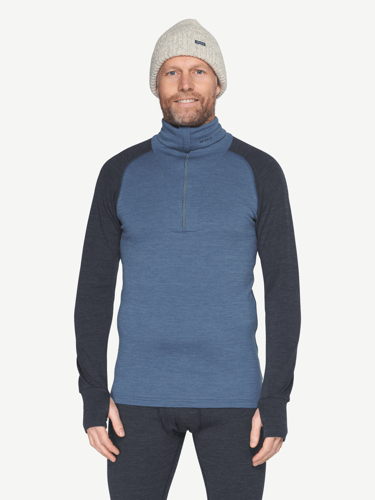 Devold - Expedition Merino Silk Zip Herre - Large - Blå