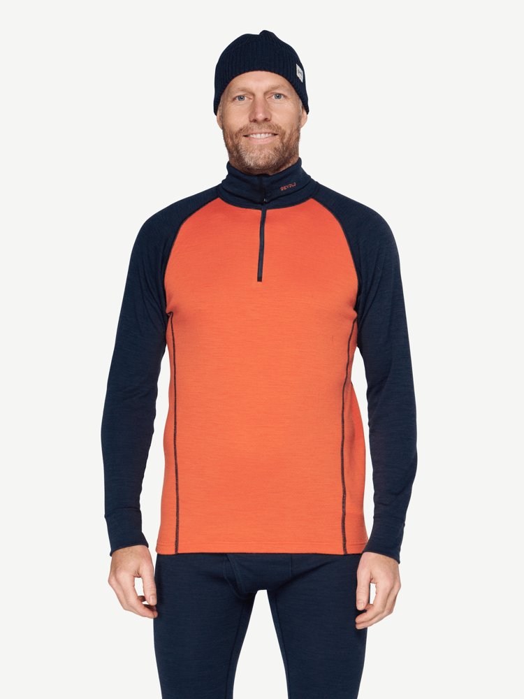 Devold - Duo Active Merino 205 Zip Neck Herre - XXL - Oransje