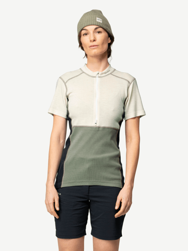Devold - Lauparen Merino 190 Zip T-skjorte Dame - Medium - Hvit