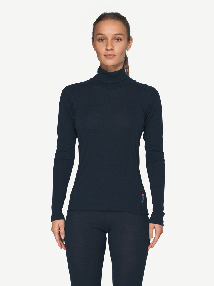 Devold - Adventure Merino 190 High Neck Dame - XS - Blå