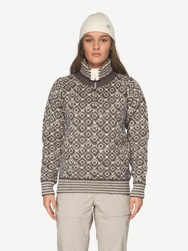 Devold - Svalbard Wool Zip Neck - Medium - Brun