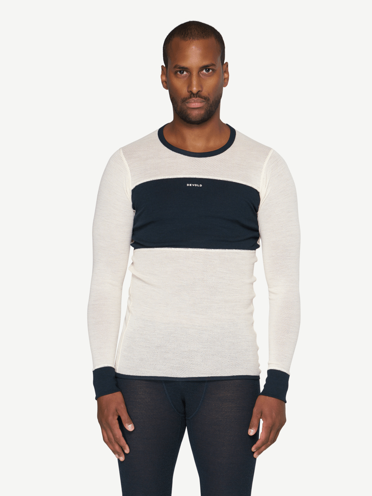 Devold - Wool Mesh 190 Ulltrøye Herre - Large - Blå