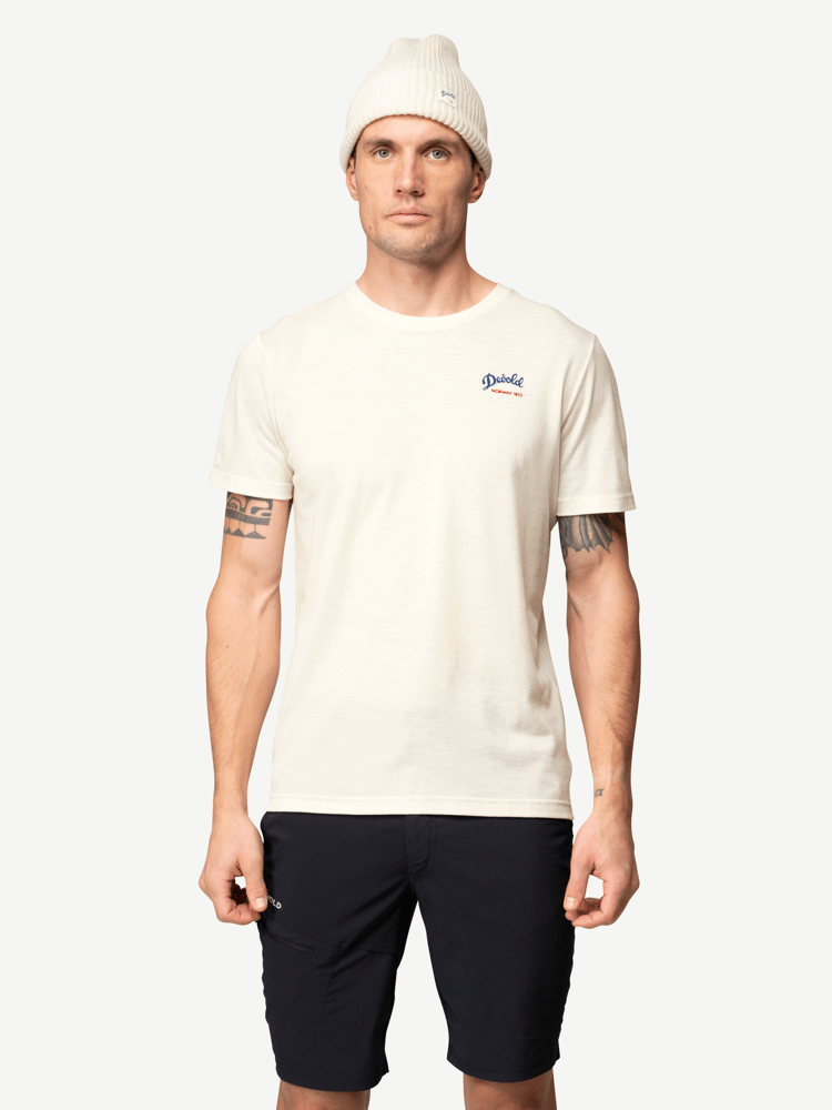 Devold - Classic Script T-skjorte Herre - Large - Hvit