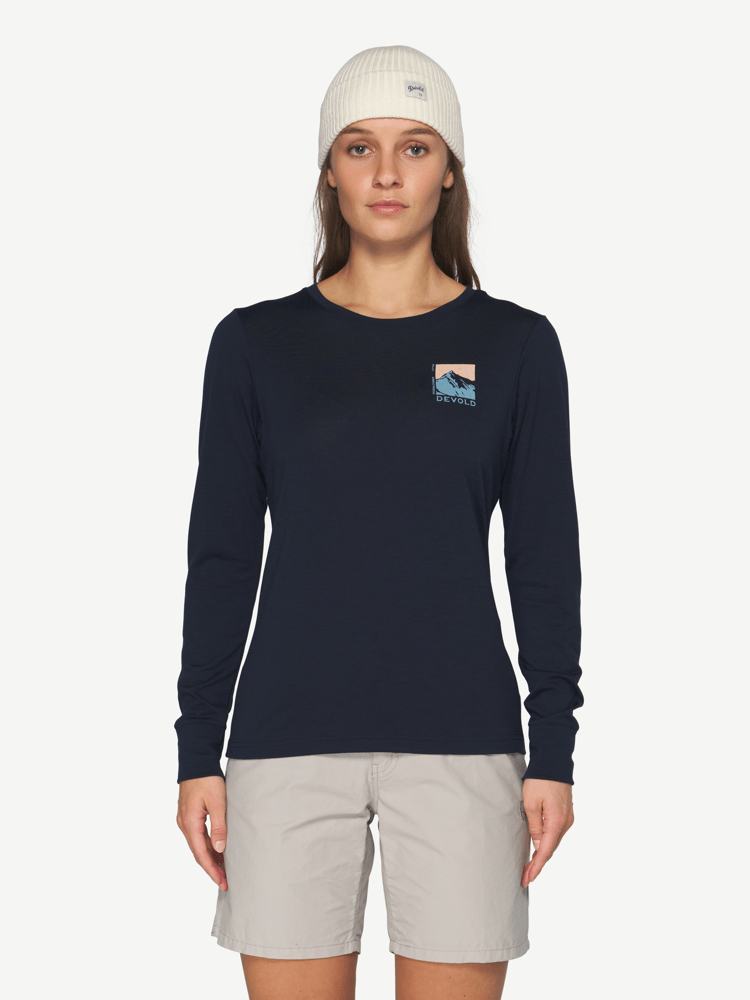 Devold - Classic Summit Long Sleeves Dame - Medium - Blå
