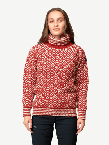Devold - Svalbard Wool High Neck - Medium - Rød