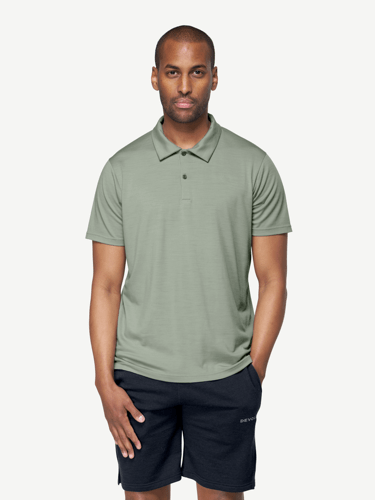 Devold - Premium Polo Herre - Large - Grønn