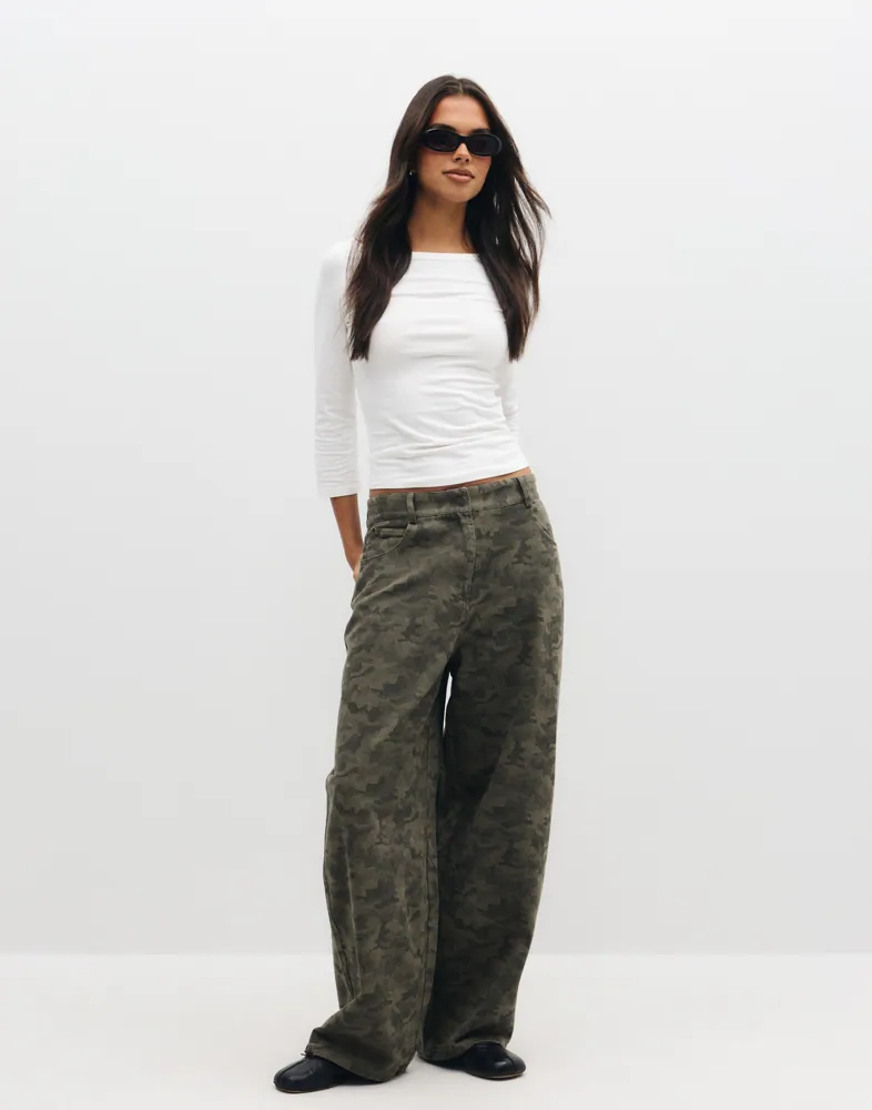 NEO NOIR Haven Camou Jeans dam – bild 2