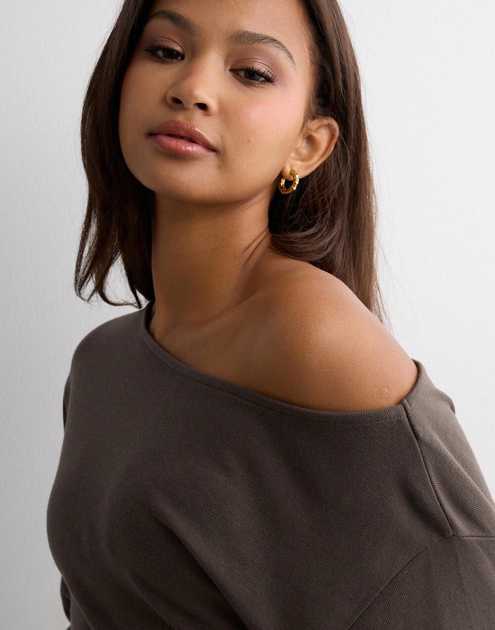 Buy Nelly My Chill Boatneck Sweat - Taupe | Nelly.com