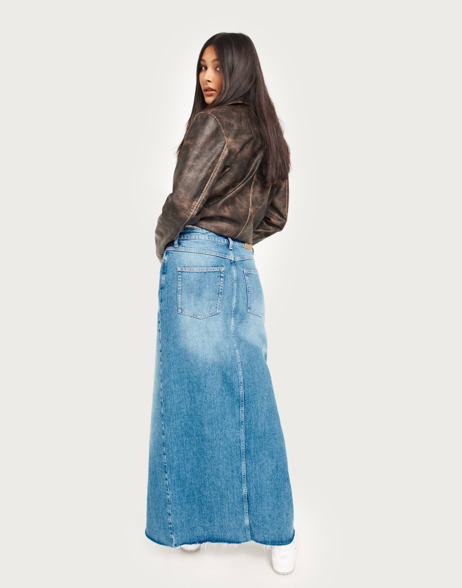 Long Denim Skirt