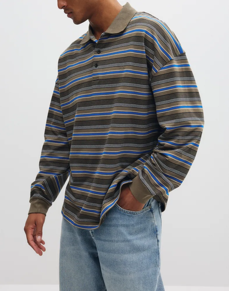Mads Nørgaard Light Terry Polo Sweat St. Långärmad piké pikéer herr – bild 2