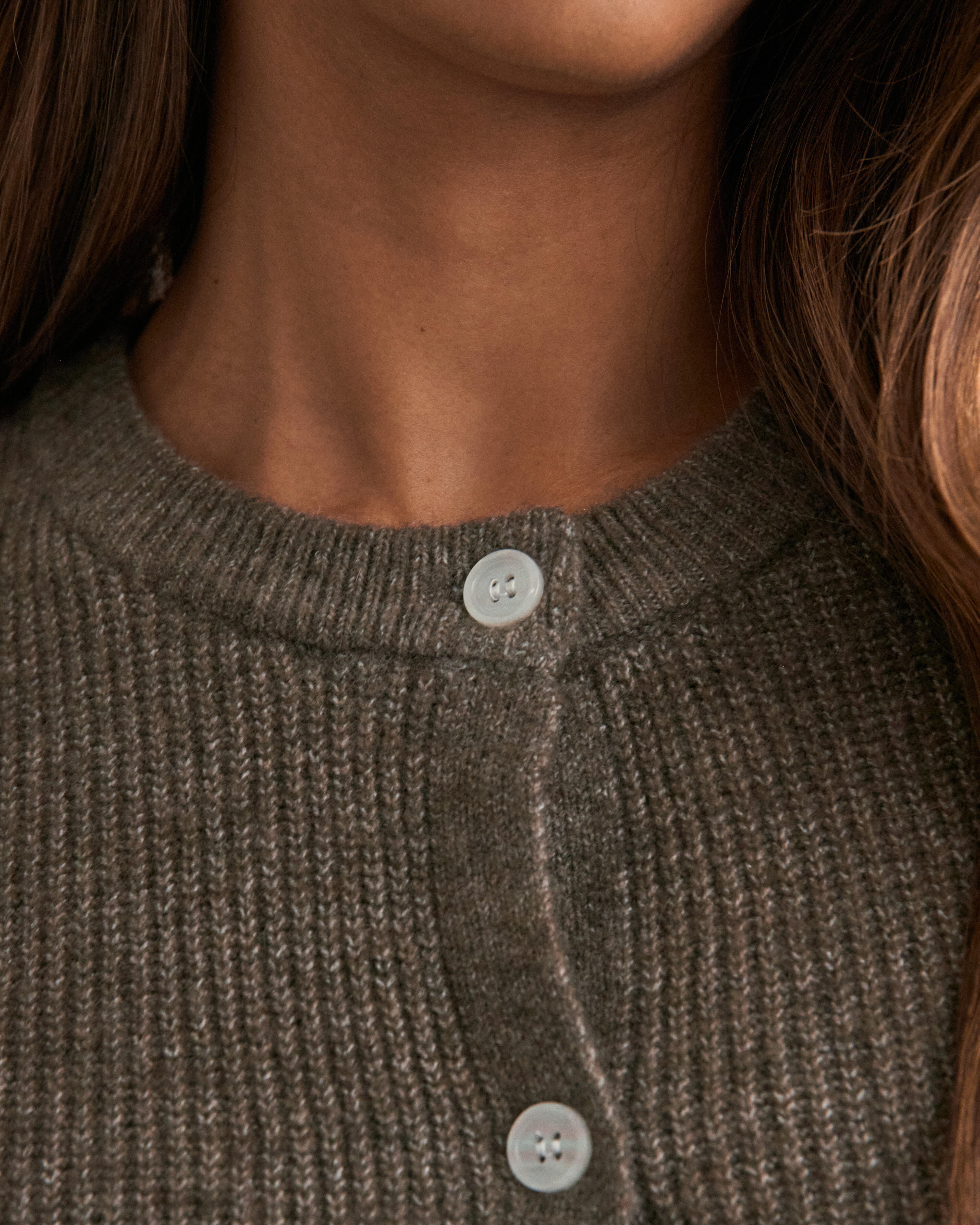 PIECES Pcsilly Noos Bc Gebreide cardigan met O-hals, Morel, S