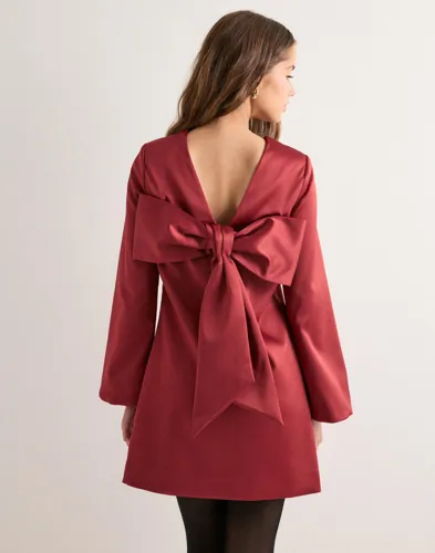 Malina - Rød - Elna Bow Detailed Mini Dress