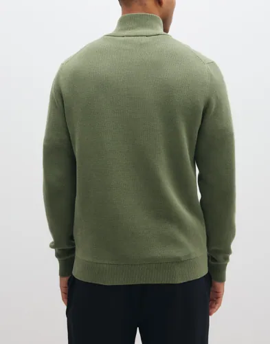 Selected Men Slhdane Ls Knit Structure Half Zip Half zip stickade tröjor herr – bild 7