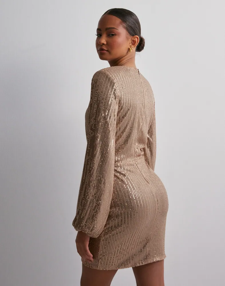 Buy Nelly Be Mine Sparkle Dress - Brown | Nelly.com Buy Nelly Be Mine Sparkle Dress - Brown | Nelly.com