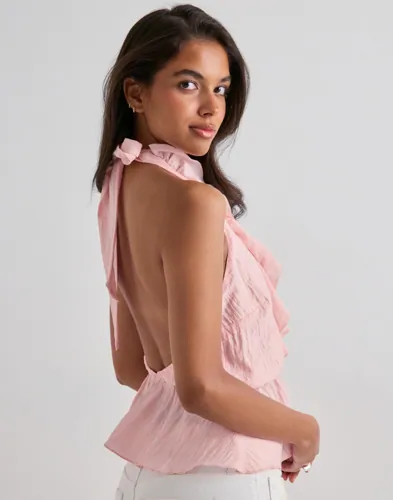 Nelly Flounce Halter Neck Top toppar dam – bild 2