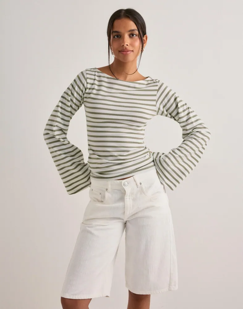 Stripe Wide Sleeve Top