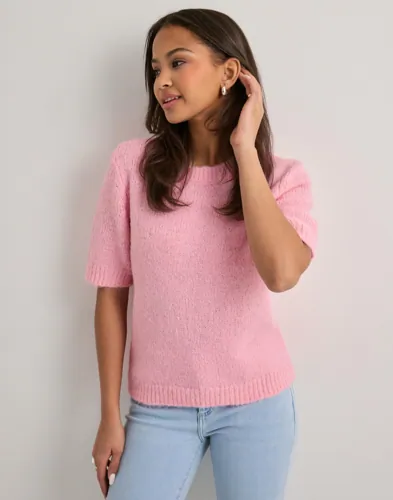 Only - Pink - Onlstarla Ss O-Neck Cc Knt