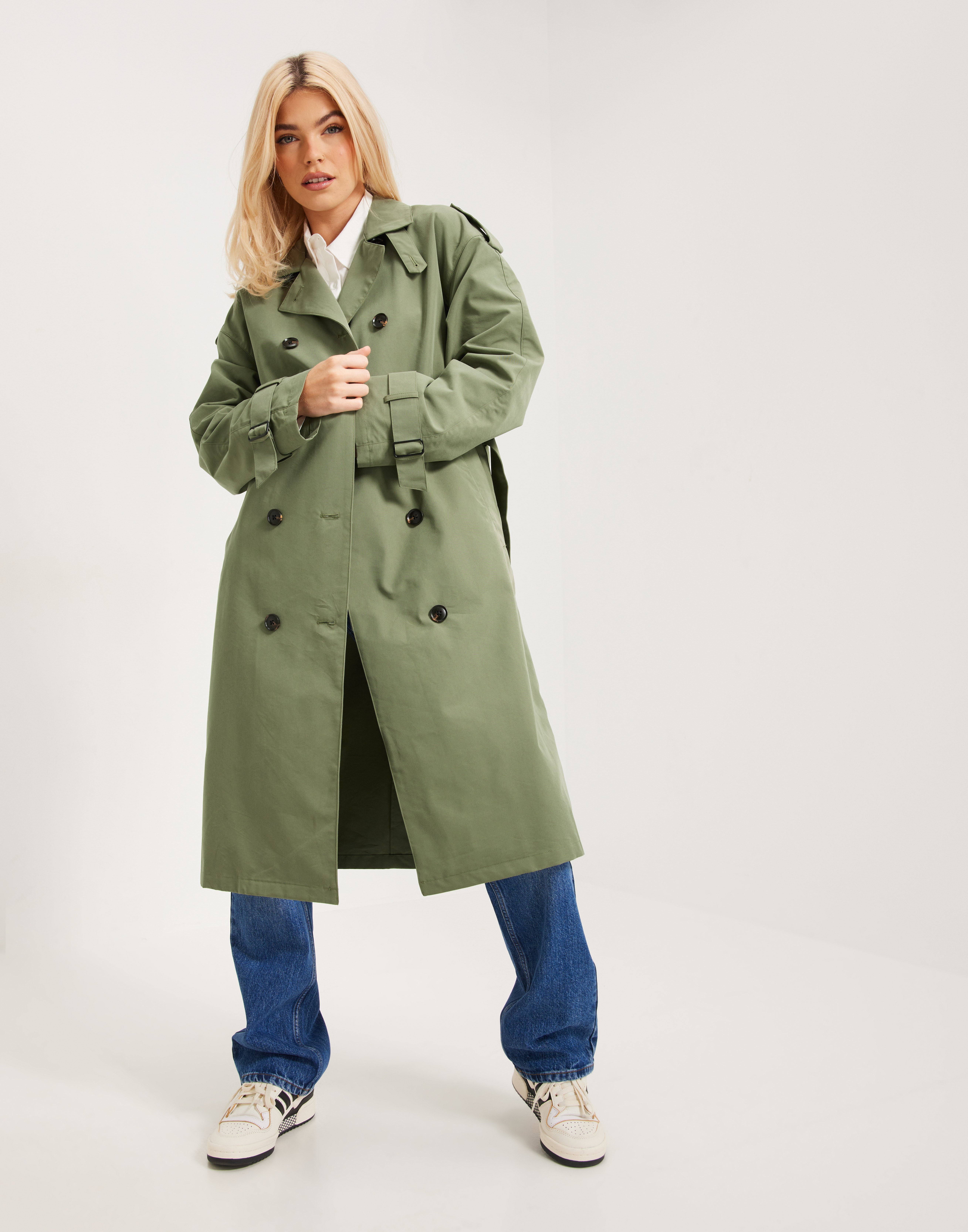 Buy JJXX JXCHOICE TRENCHCOAT NOOS OTW - Four Leaf Clover | Nelly.com