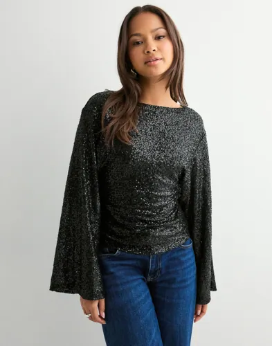 Nelly Glitter Volume Sleeve Top toppar dam – bild 2
