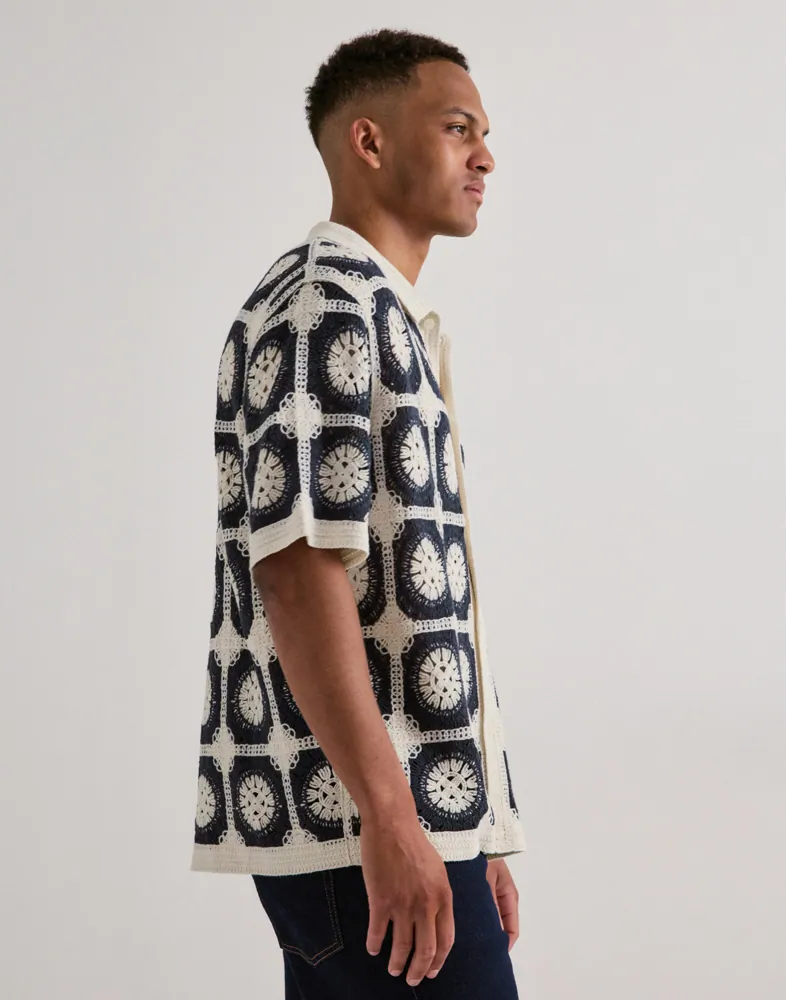 JACK & JONES Jororchard Knit Crochet Polo Mönstrade skjortor skjortor & blusar herr – bild 2