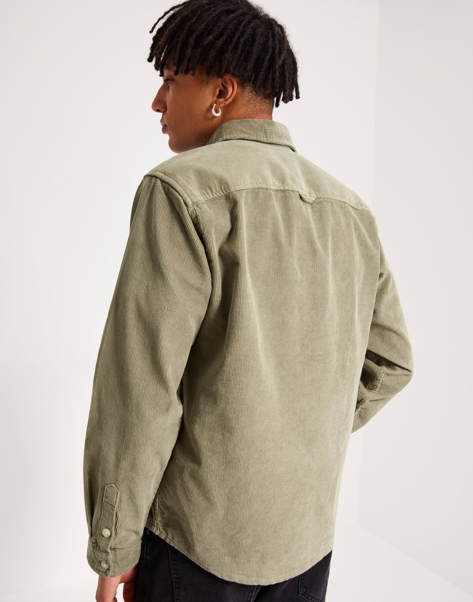 SLHLOOSEFINN LS CORD OVERSHIRT W