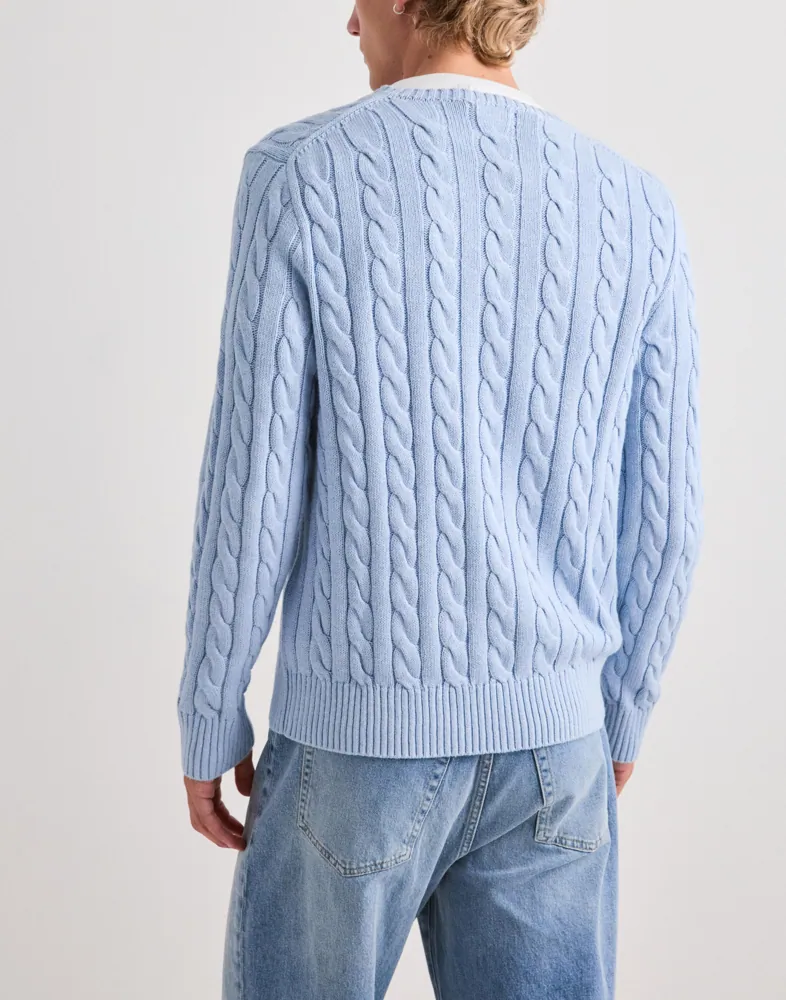 Polo Ralph Lauren Ls Driver Cn-long Sleeve-pullo Stickade tröjor herr – bild 3