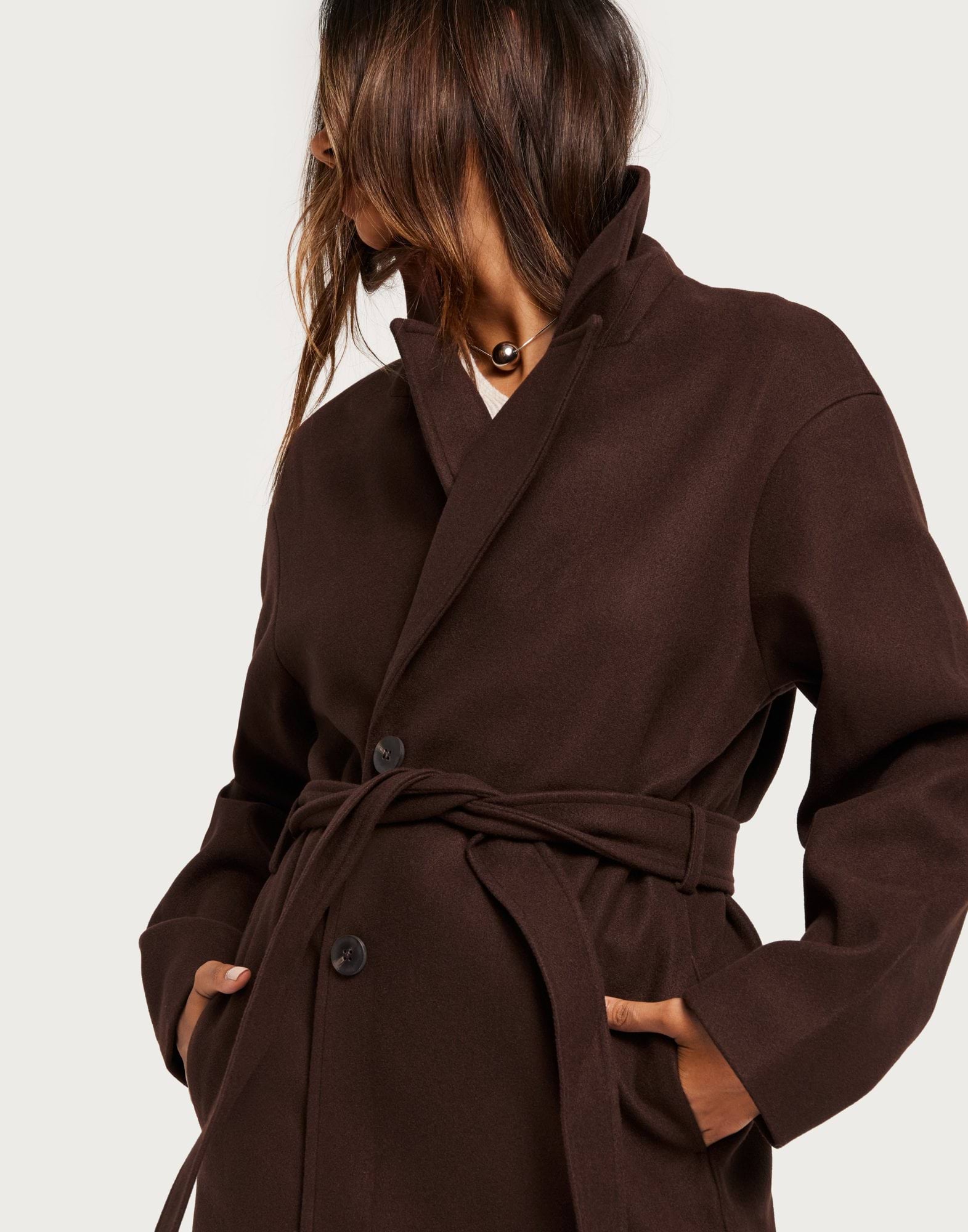 Cappotto Lungo Donna Vila Vipoko - Elegante Con Cintura E Bottoni | Perfecto Per Autunno/Inverno - Foto 13