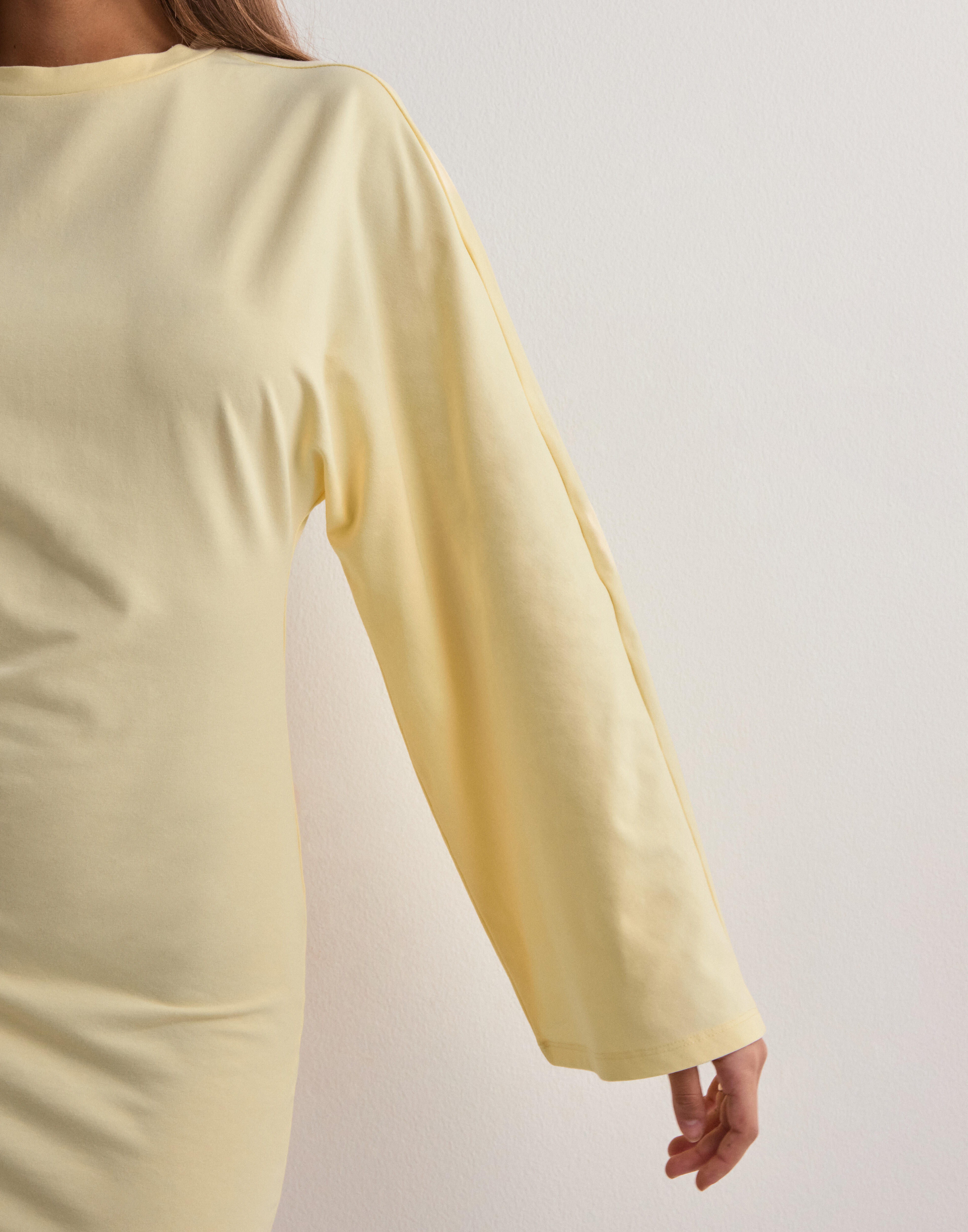 Buy Nelly Wide Long Sleeve Dress - Light Yellow | Nelly.com