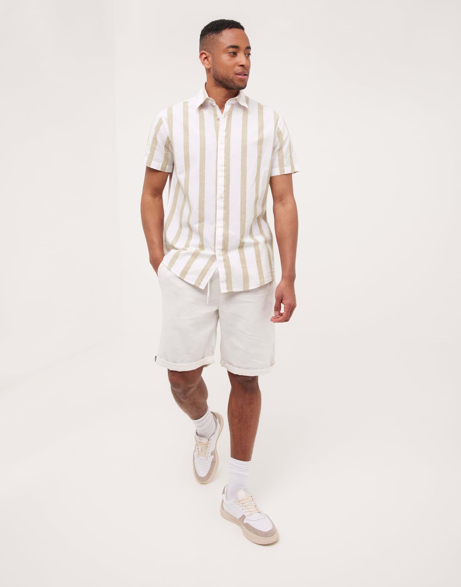 SLHREGNEW-LINEN SHIRT SS CLASSIC