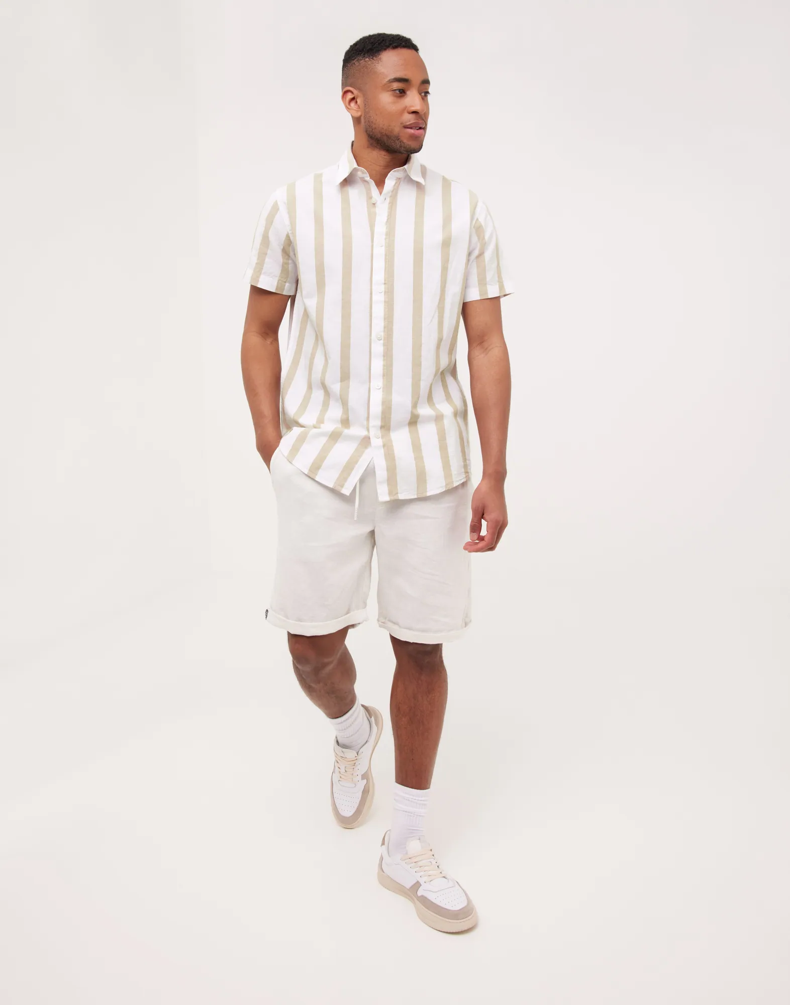 SLHREGNEW-LINEN SHIRT SS CLASSIC